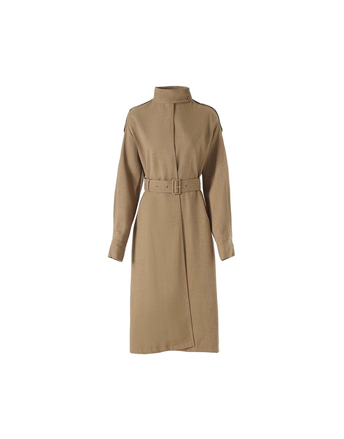 Women's French-style high-end long-sleeve stand-collar coat-wt667-2